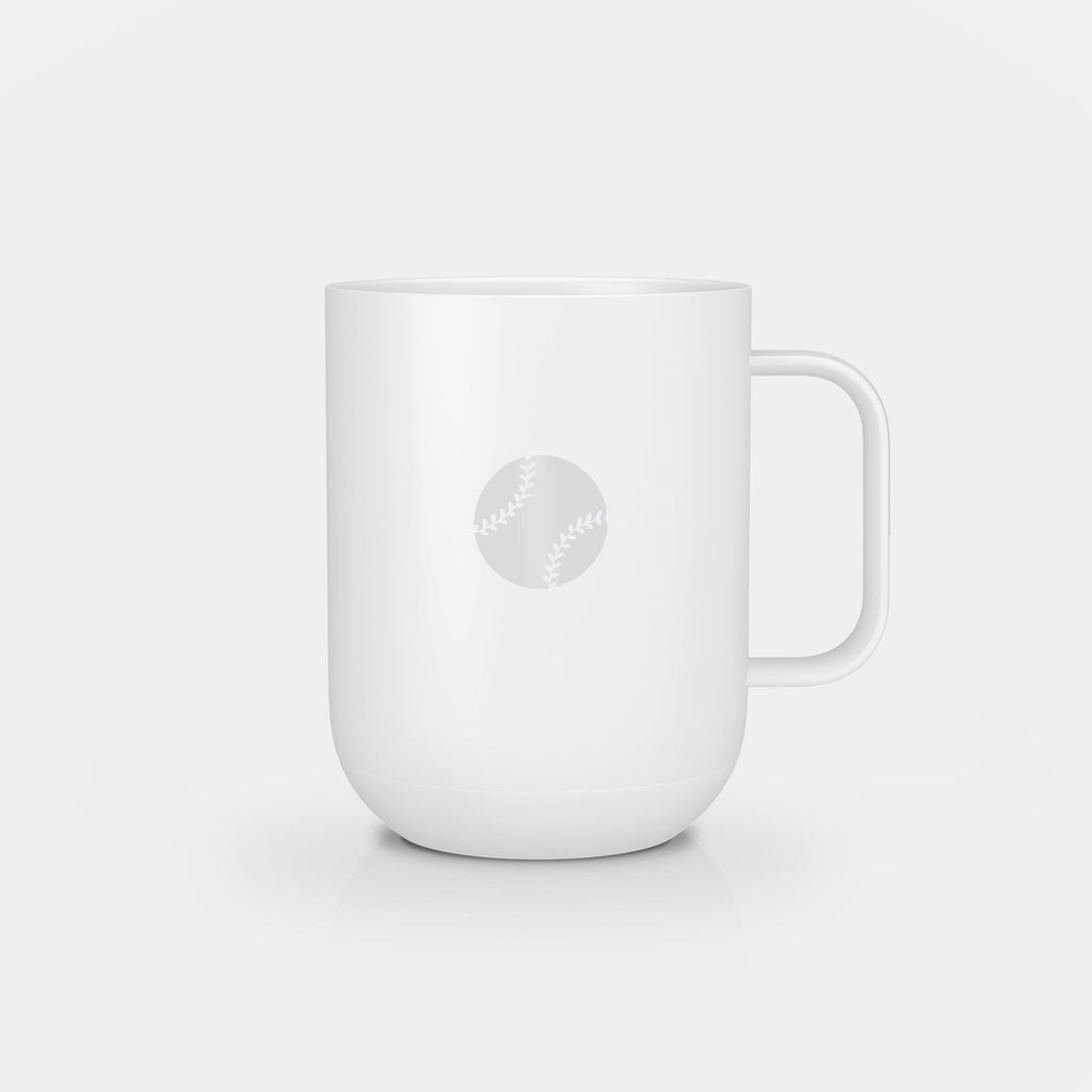 Ember Mug 2: Baseball Fan Edition - 10 oz / White | Ember Drinkware